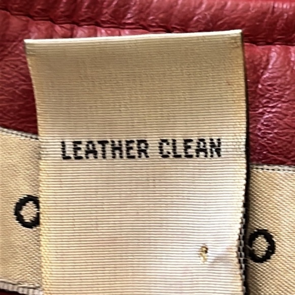 Apostrophe red leather zip closure jacket size 12 - Picture 6 of 6